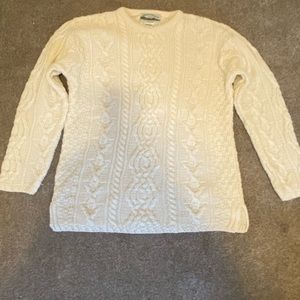 Aran Crafts Fisherman Sweater Wool Cable Knit
